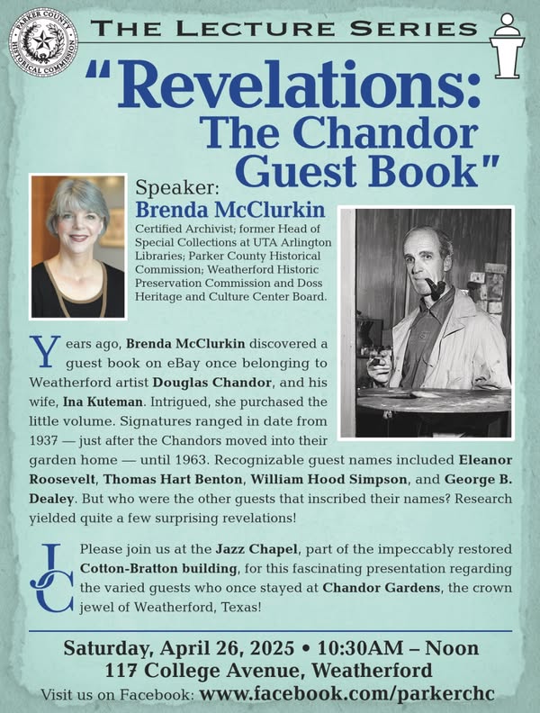 the lecture series revelations guest book april26 2025